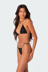 Shimmer Rhinestone String Bikini Bottom