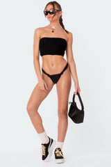 Lotta Knit Lace Up Tube Top