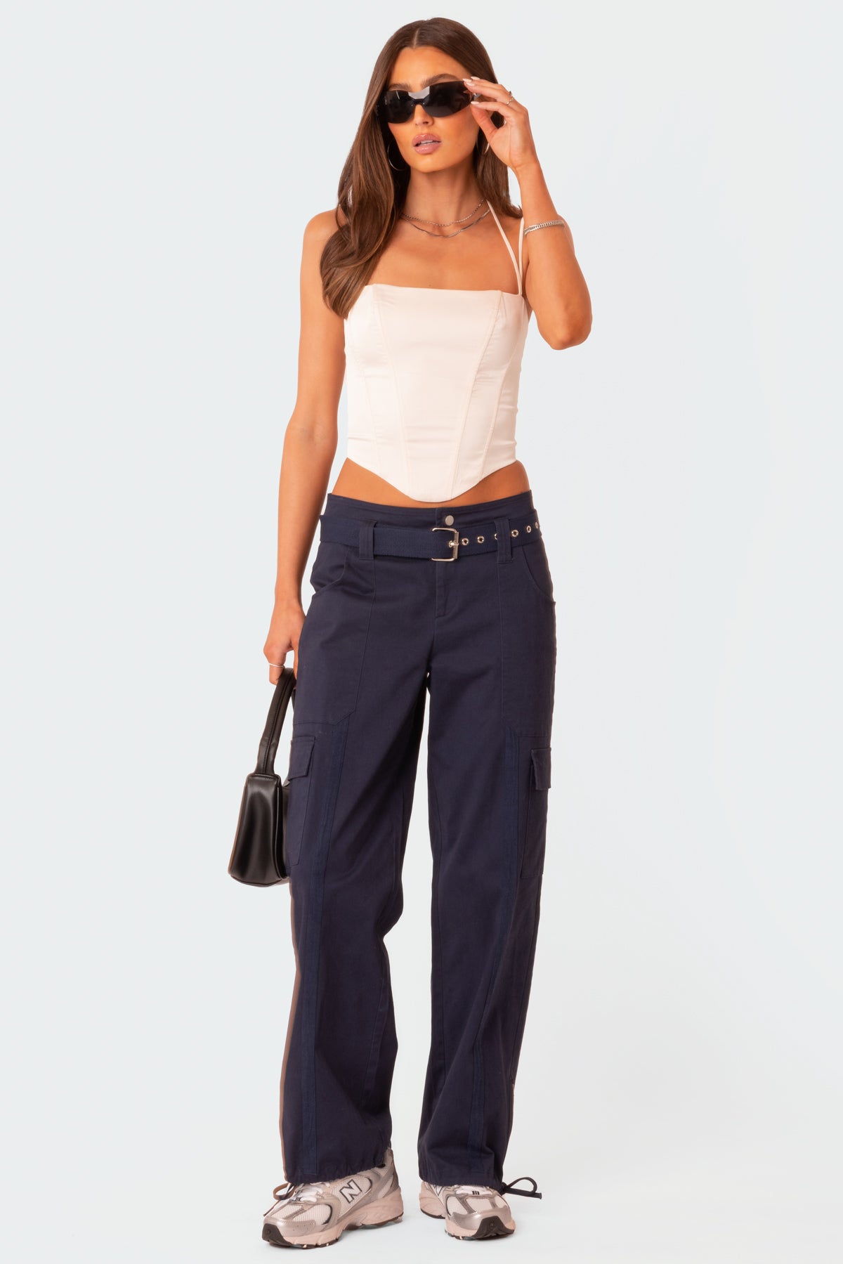 Nara Satin Effect Lace Up Corset