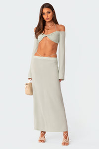 Celeste Low Rise Strap Maxi Skirt