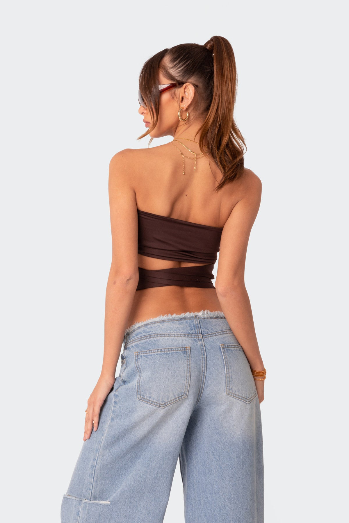Wyatt Wrap Tie Bandeau Top