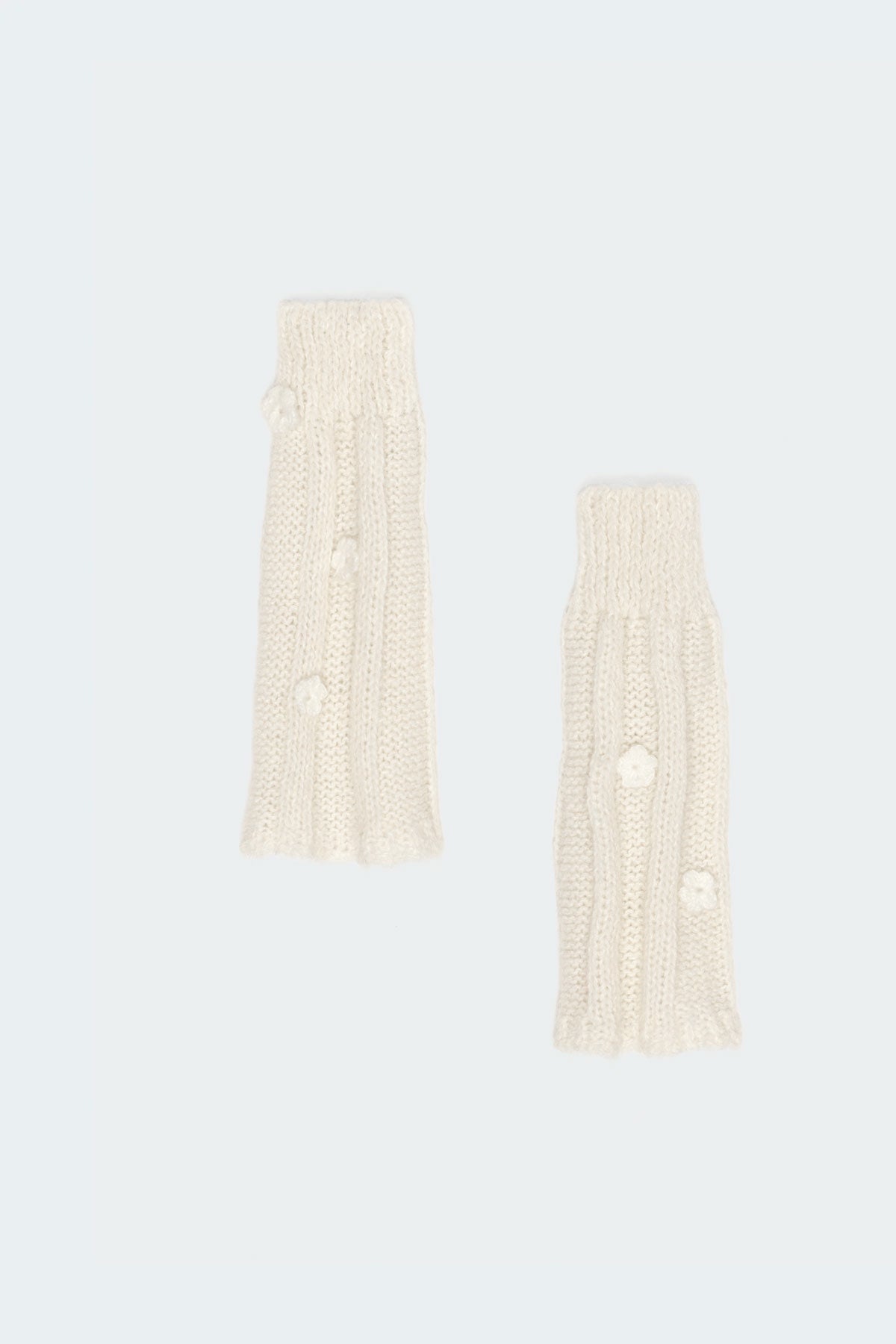 Flower Detail Knit Leg Warmers
