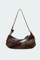 Belted Faux Leather Bag