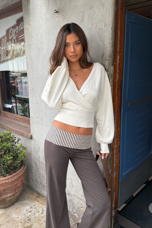 Lillia V Neck Wrap Sweater