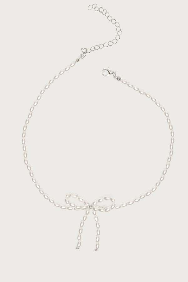 Pearl Bow Necklace