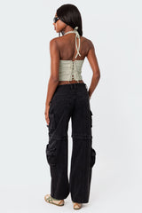 Convertible Two Piece Denim Cargo Pants