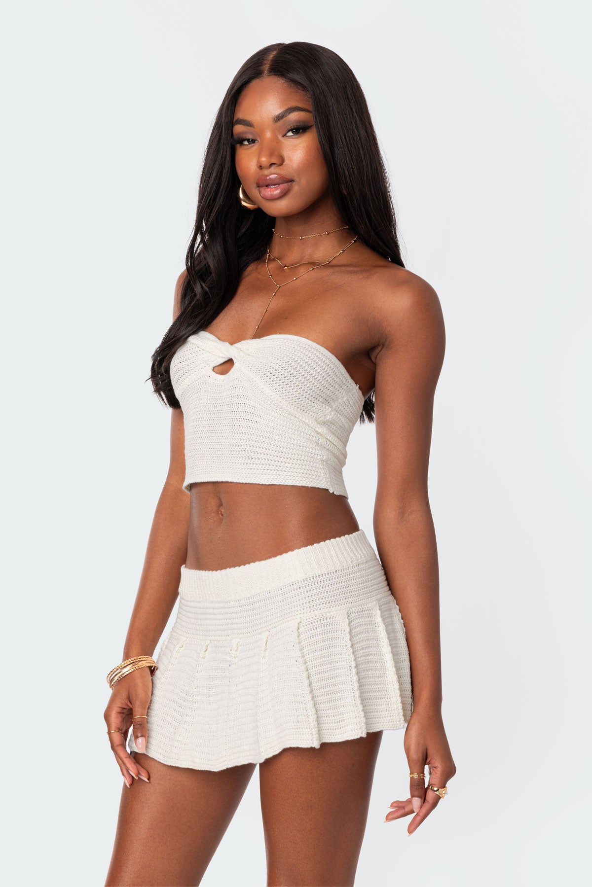 Kiera Twist Front Knit Tube Top