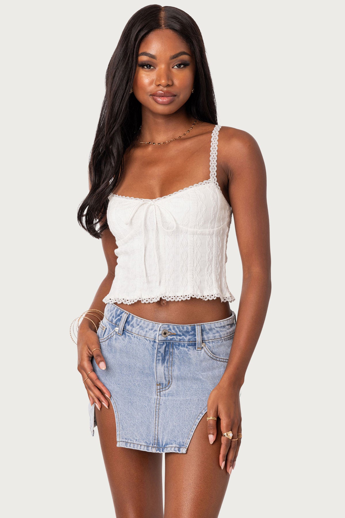 Lacey Knit Tank Top – edikted