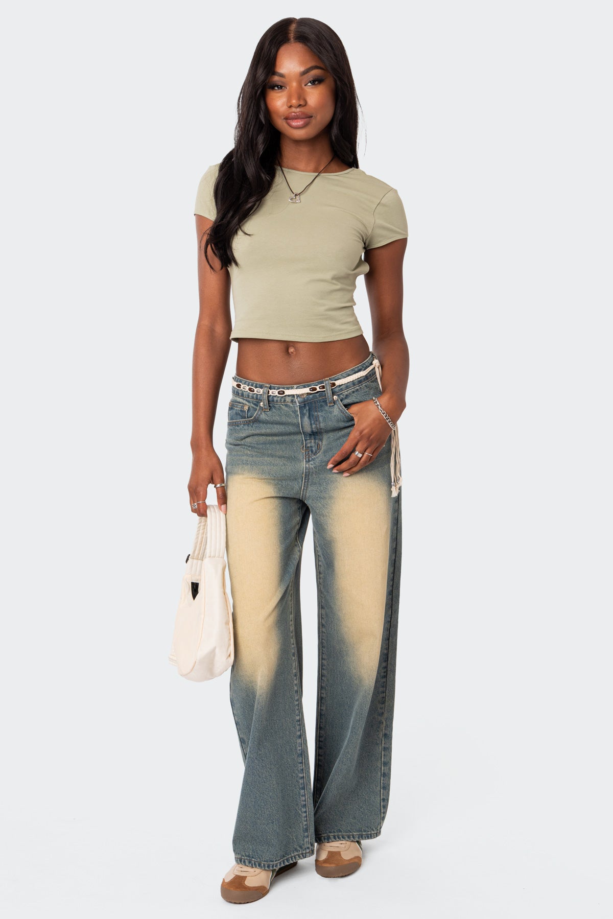 Braya Washed Low Rise Baggy Jeans