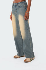 Braya Washed Low Rise Baggy Jeans