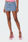 Elysse Bow Embellished Denim Mini Skirt