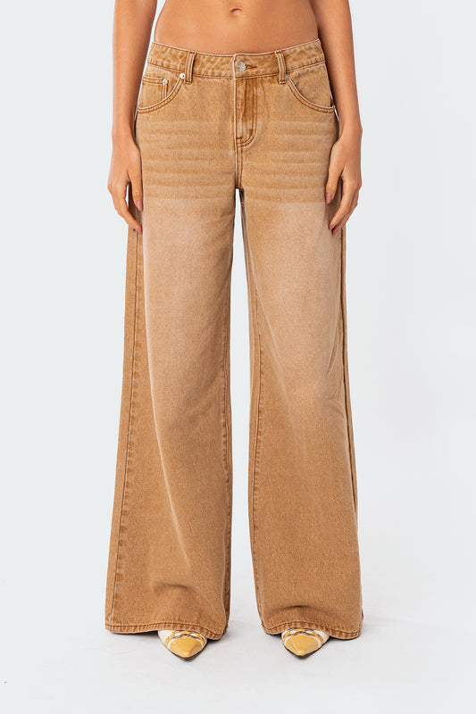 Tallulah Washed Low Rise Slouchy Jeans
