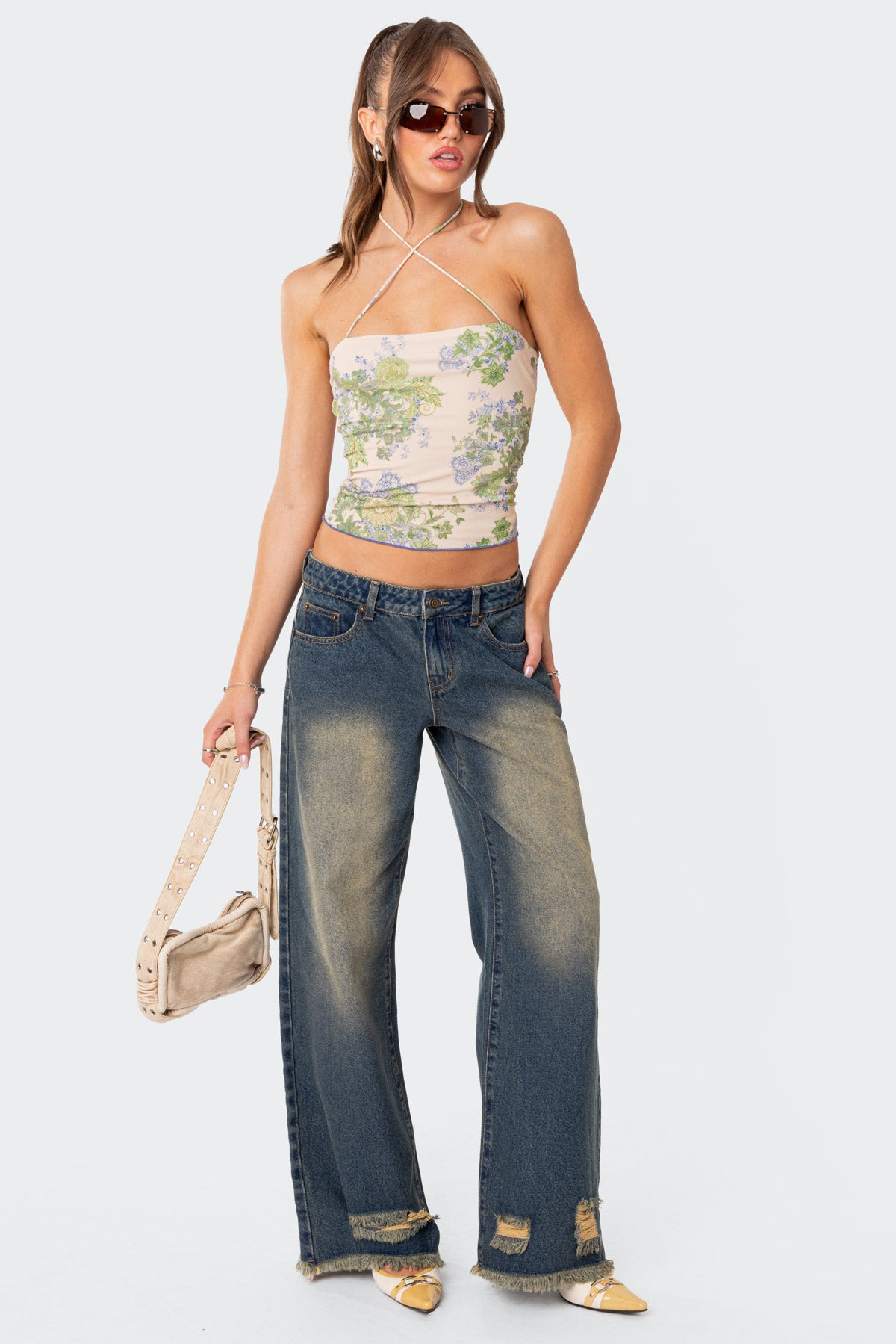 Orbit Washed Low Rise Jeans