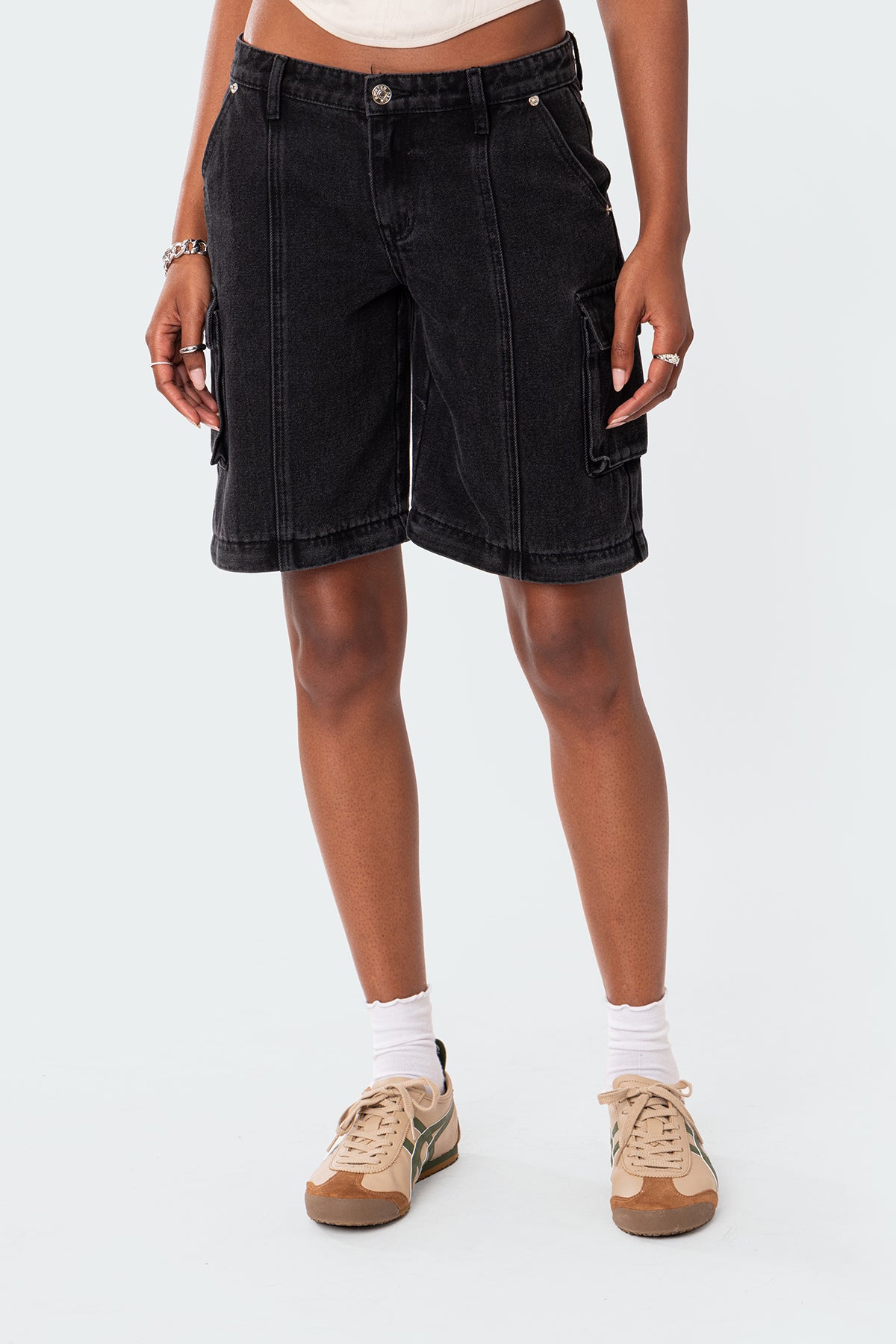 Convertible Two Piece Denim Cargo Pants