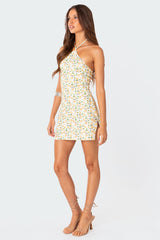 Elodie Rose Printed Mini Dress