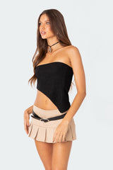 Heidi Textured Knit Asymmetric Top