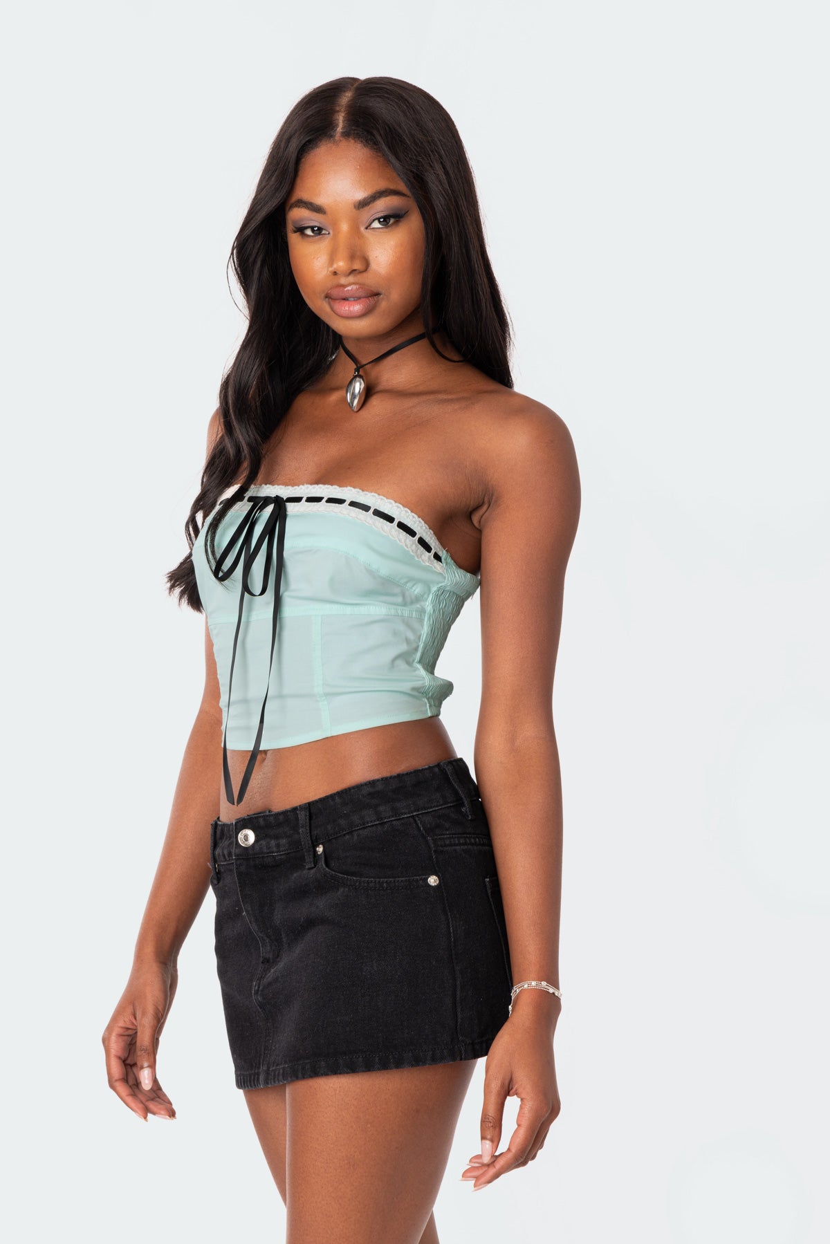 Poplin Bustier Top