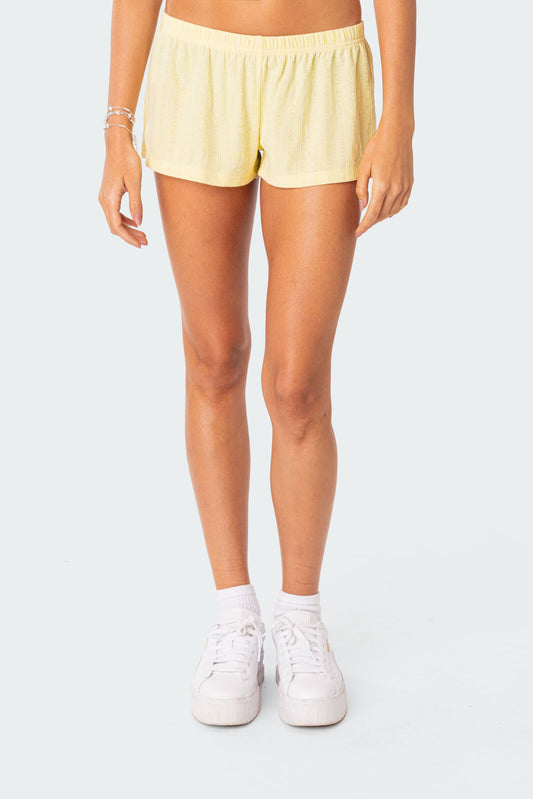 Irene Low Rise Pointelle Micro Shorts