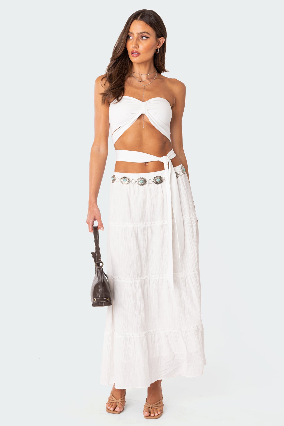 Wyatt Wrap Tie Bandeau Top