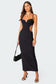 Ribbed Cut Out Cupped Maxi Dress