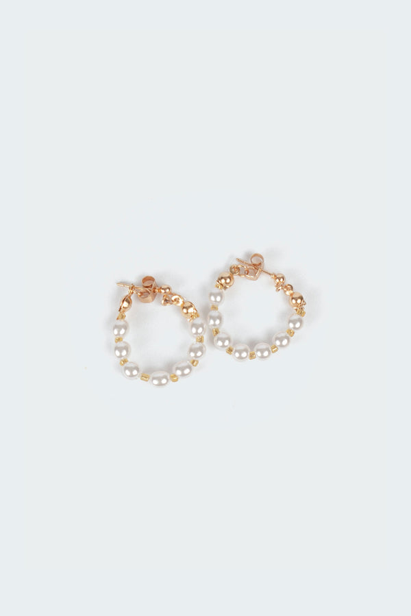 Pearl Hoop Earrings