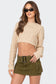 Mimi Cable Knit Cropped Sweater