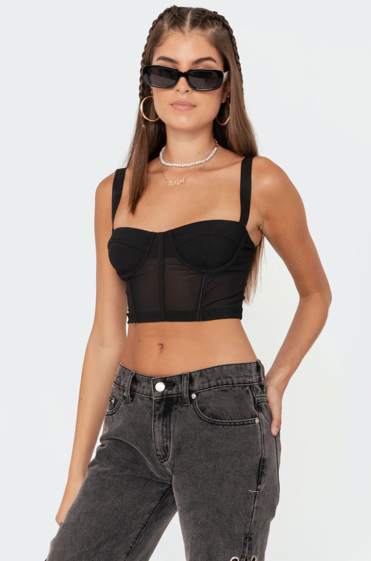 Teagen Mesh Corset Top