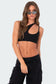 Asymmetrical Ribbed Cut Out Crop Top