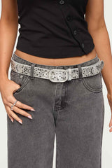 Zinia Studded Faux Leather Belt
