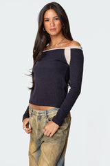 Off Shoulder Thermal Top