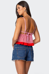 Joanne Mixed Gingham Tank Top