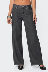 Pinstripe Low Rise Jeans