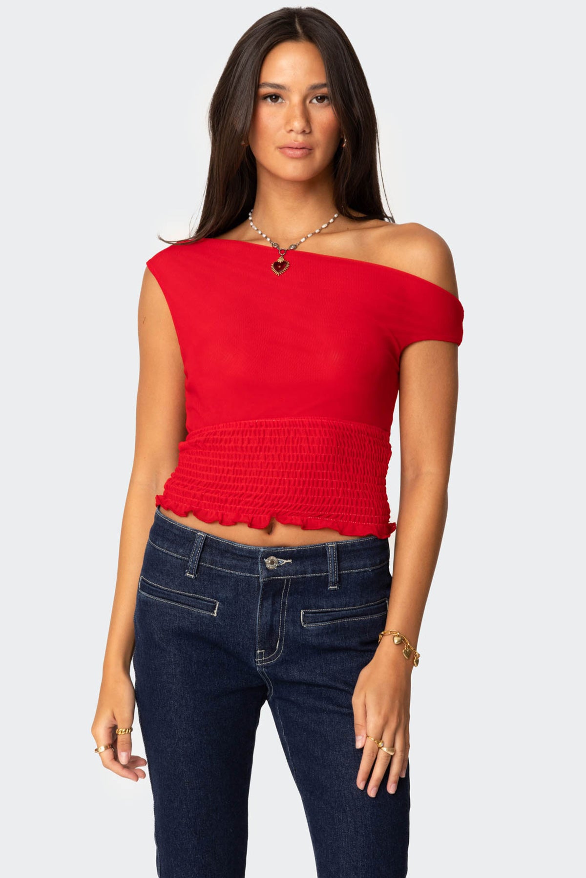 Jenny Scrunched Asymmetric Top