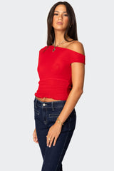 Jenny Scrunched Asymmetric Top