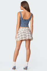 Pollie Denim Bustier Top