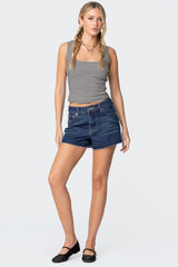 Sahara High Rise Denim Shorts