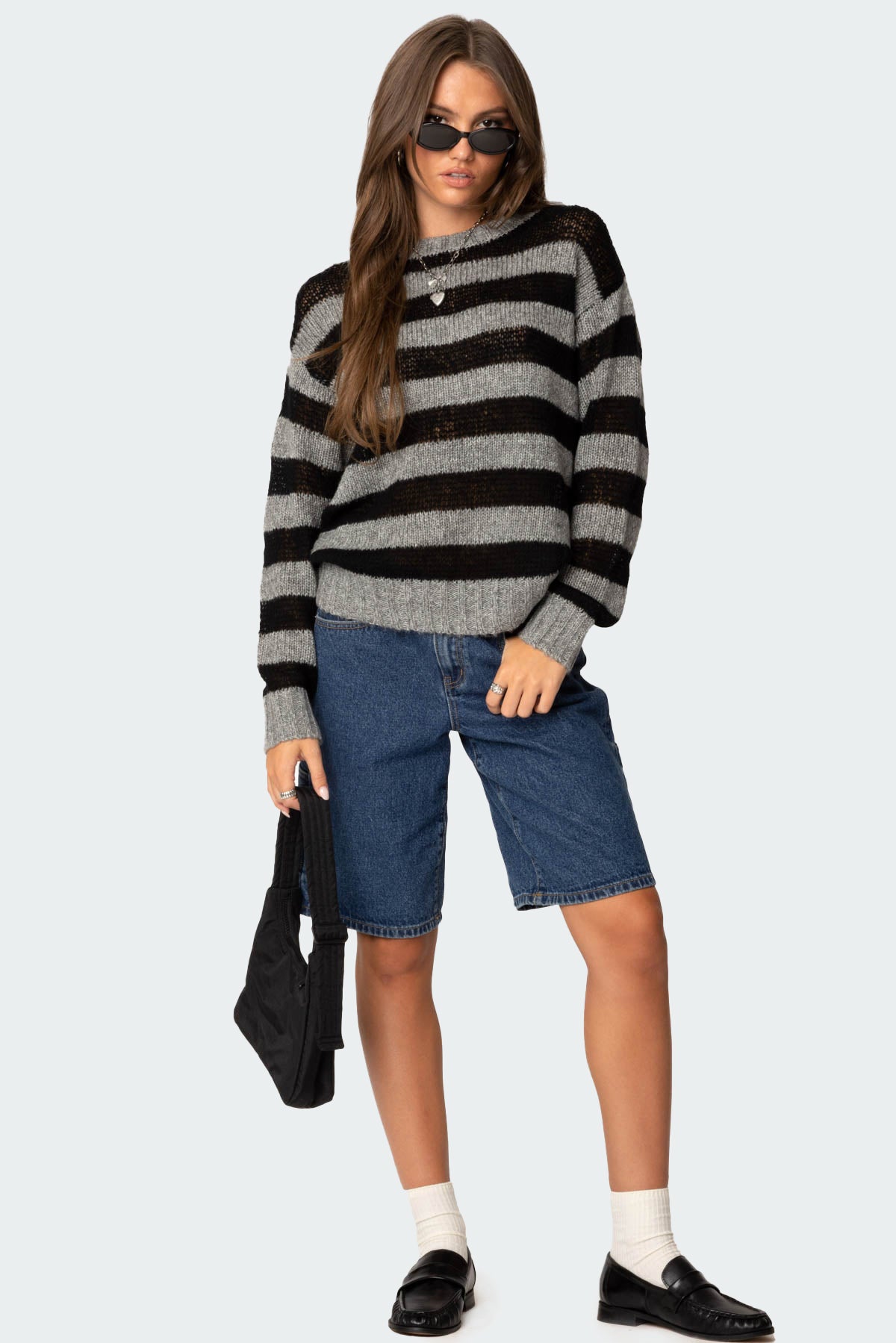 Light Knit Striped Sweater