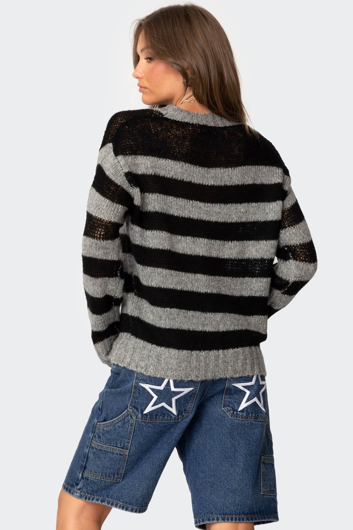 Light Knit Striped Sweater