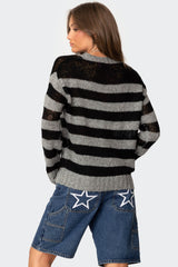 Light Knit Striped Sweater