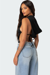 Hooded Open Back Bodysuit