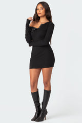 Soleste Ribbed Mini Dress