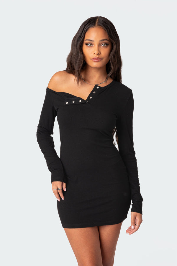 Soleste Ribbed Mini Dress