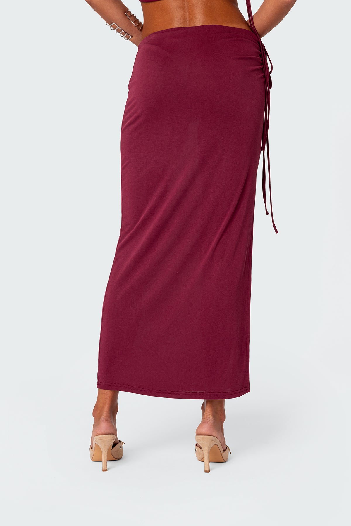 Frankie Drawstring Slit Maxi Skirt