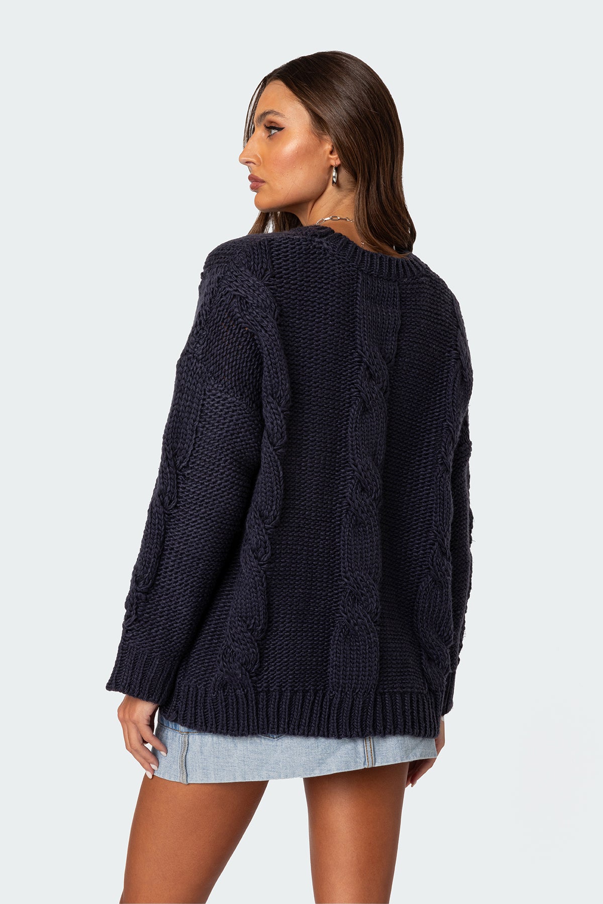 Alene Oversized Cable Knit Sweater