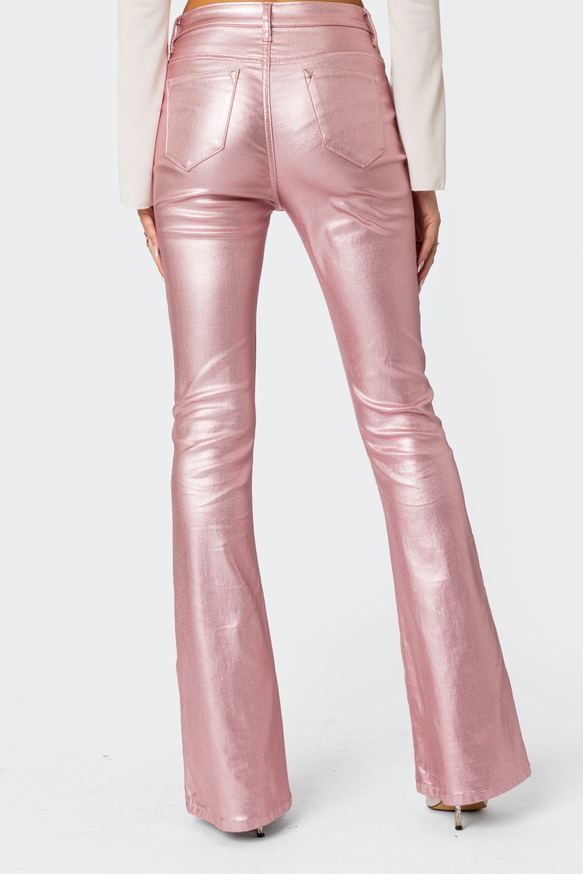 Luna Faux Leather Flare Jeans