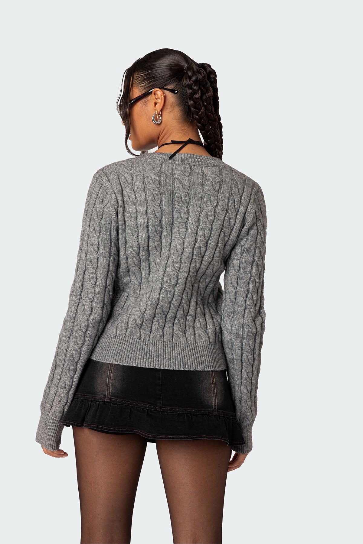 Minka Fitted Cable Knit Sweater