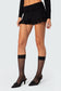 Lace Ruffle Knit Mini Skirt