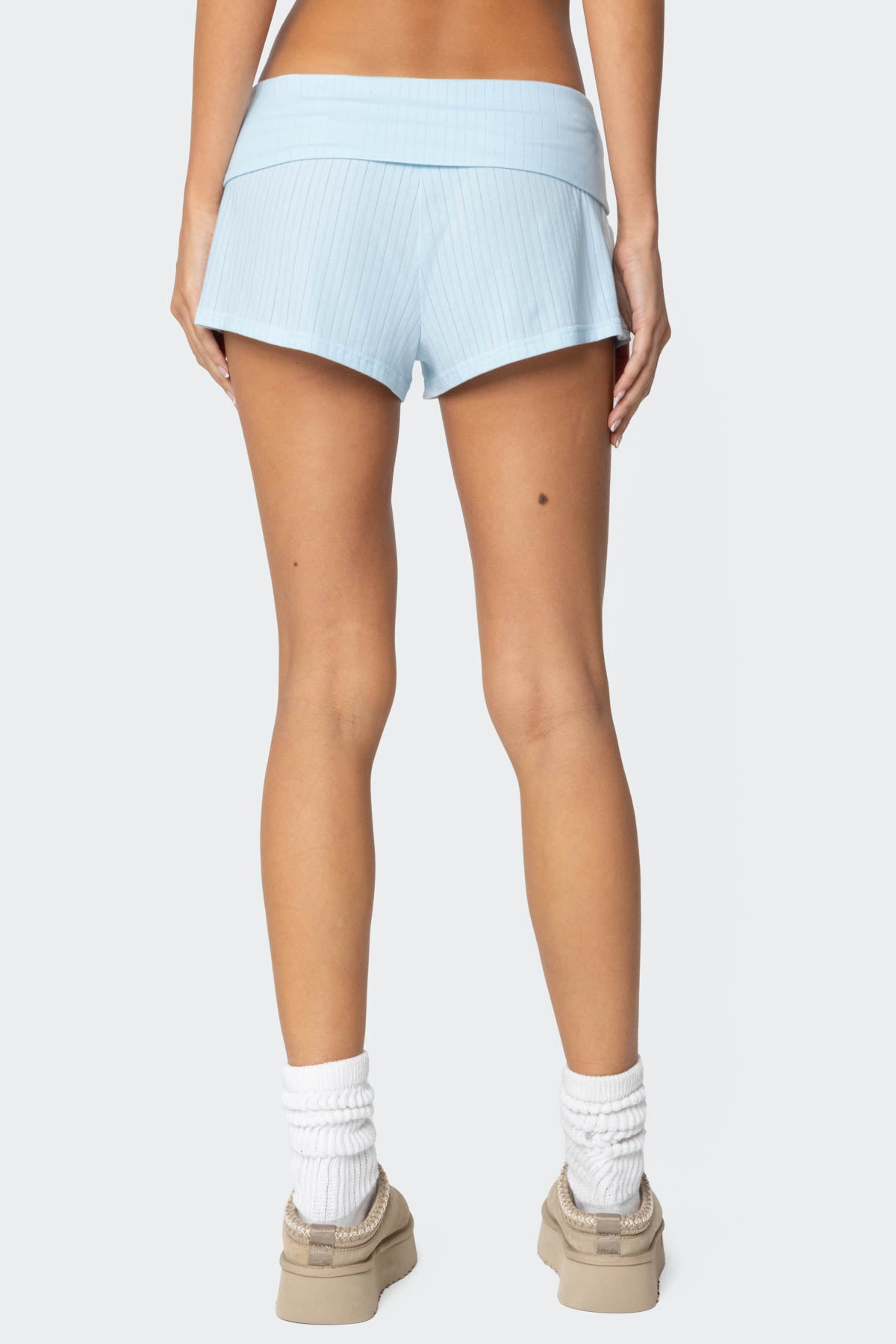 Lucilla Fold Over Ribbed Shorts