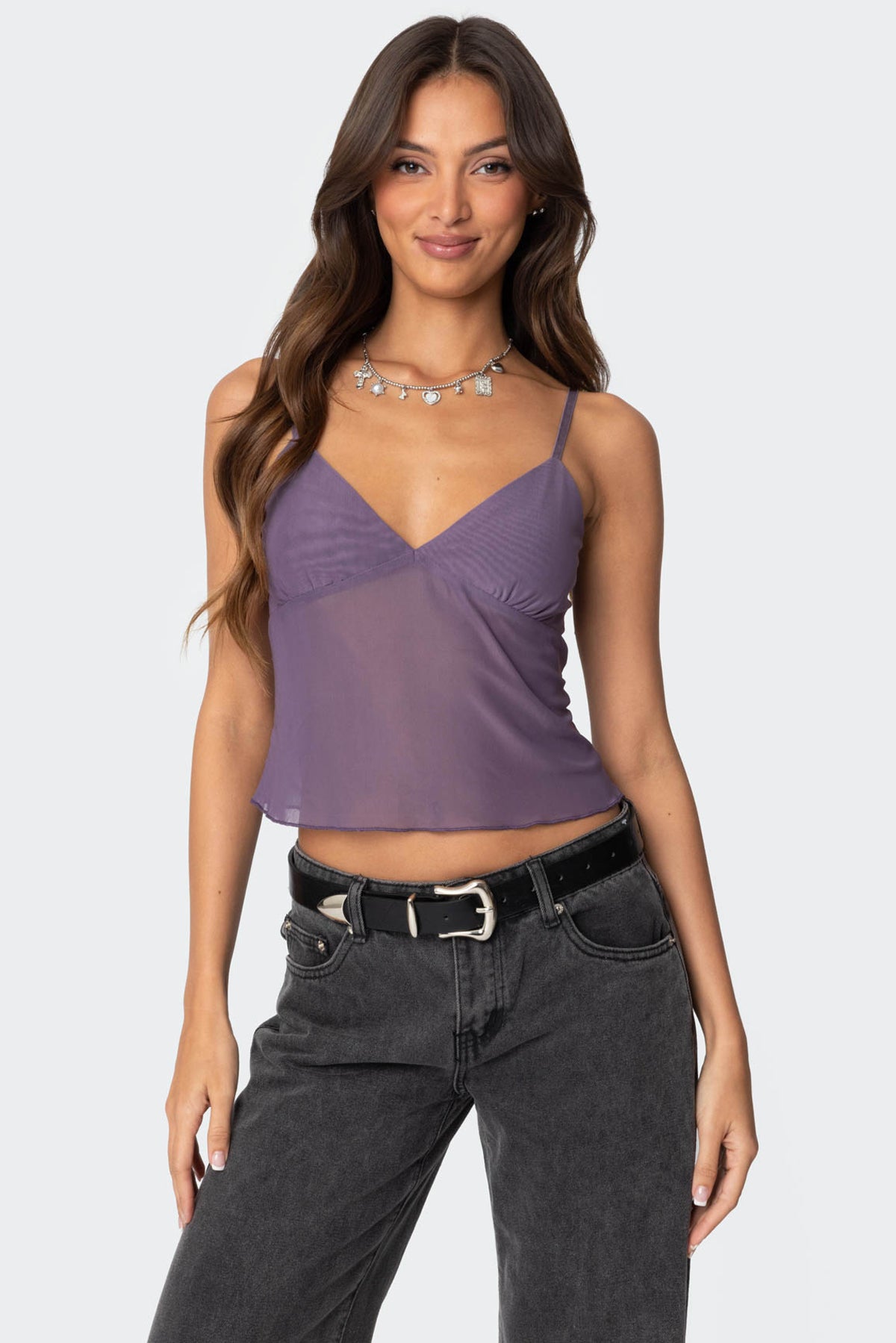 Serafina Sheer Mesh Tank Top