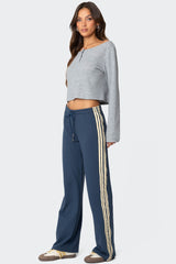 Averie Contrast Striped Sweatpants